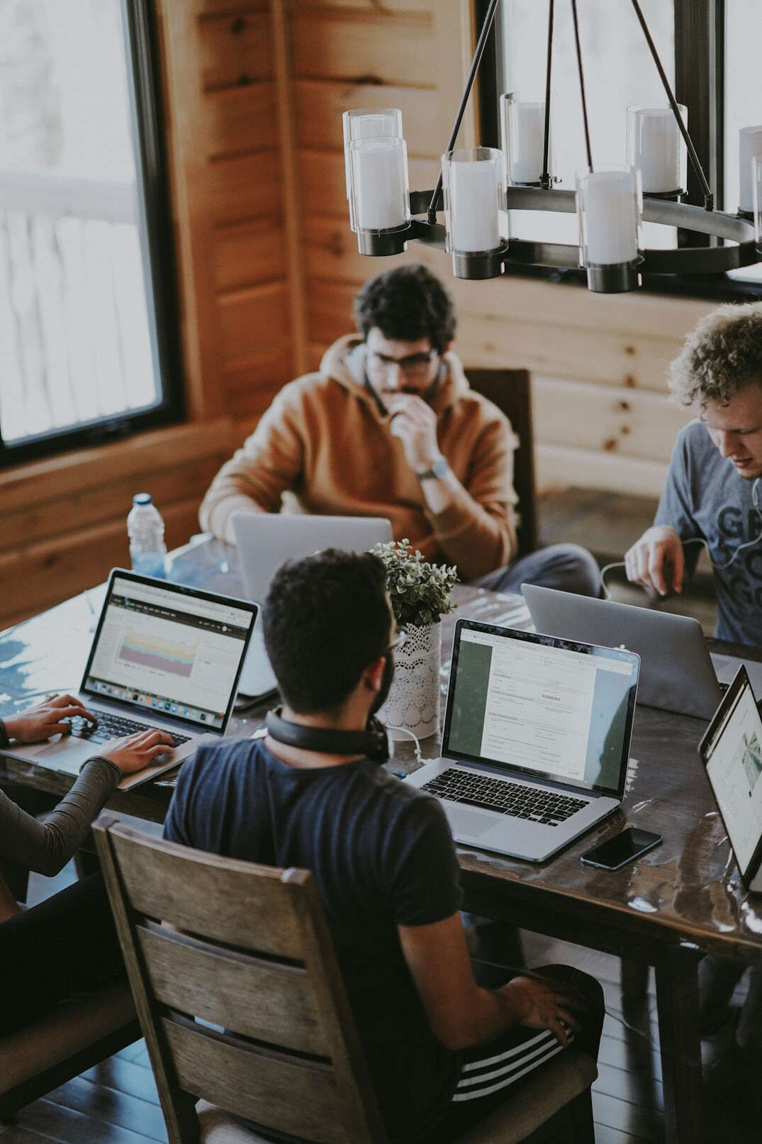 team working on insurance software